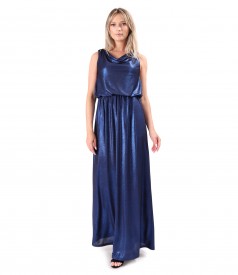 Elegant long dress made of elastic jersey with a shiny effect