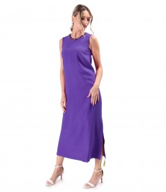 Long elegant dress made of viscose fabric