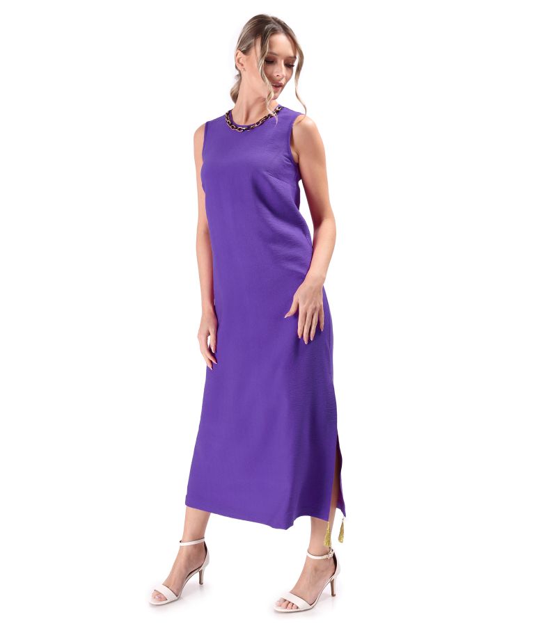 Long elegant dress made of viscose fabric