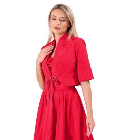 Elegant bolero in lightweight matte taffeta