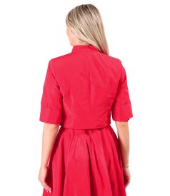 Elegant bolero in lightweight matte taffeta