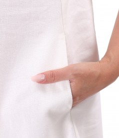 Flared dress made of linen