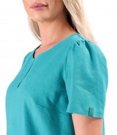 Flared dress made of linen