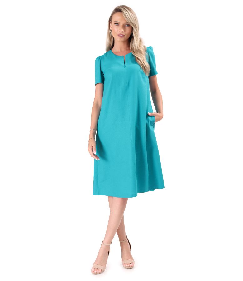 Flared dress made of linen