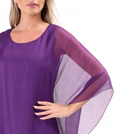 Butterfly dress made of natural silk voile