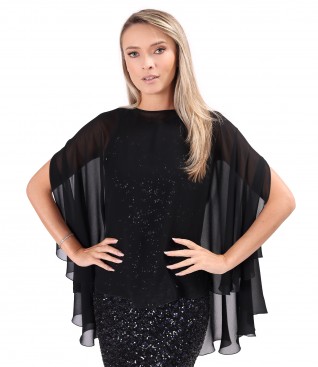 Elegant veil cape