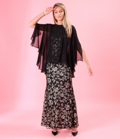 Elegant veil cape