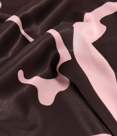 Casual dress made of printed satin viscose