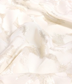 Midi evening dress made of viscose with metallic thread