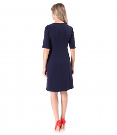 Flared office dress with short sleeves