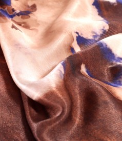 Printed satin viscose blouse