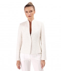 Jacket with gold metallic thread