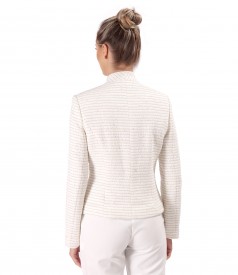 Jacket with gold metallic thread