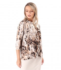 Satin viscose blouse