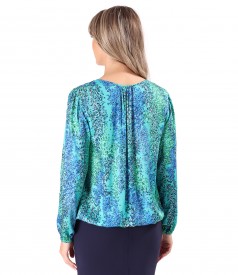 Printed viscose blouse