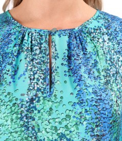 Printed viscose blouse