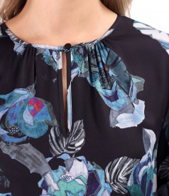 Printed viscose blouse