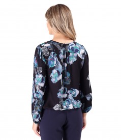 Printed viscose blouse