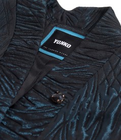 Oversize jacket with 3/4 sleeves made of versatile brocade