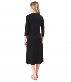Midi dress in elastic viscose jersey