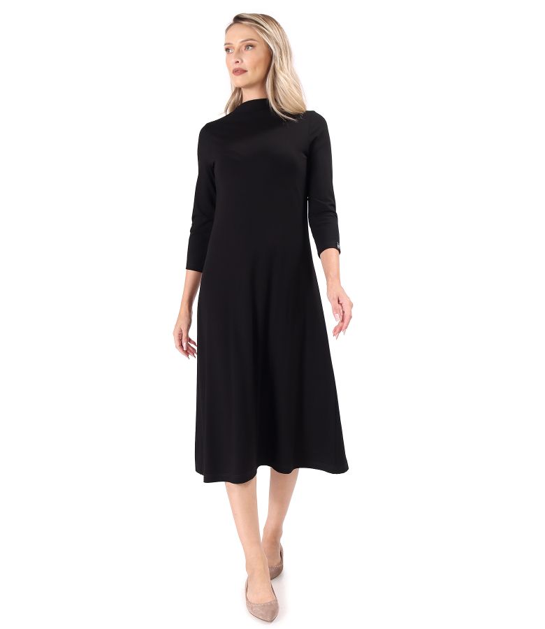 Midi dress in elastic viscose jersey