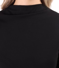Midi dress in elastic viscose jersey