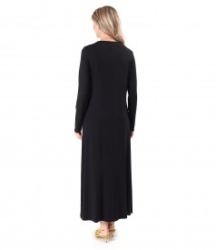 Long dress made of elastic jersey with viscose