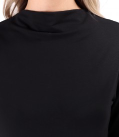 Long dress made of elastic jersey with viscose