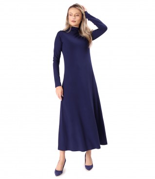 Long dress made of elastic jersey with viscose