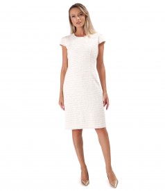 Elegant dress with gold metallic thread