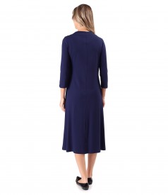 Midi dress in elastic viscose jersey