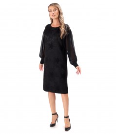 Long veil dress with wide sleeves