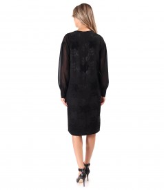 Long veil dress with wide sleeves