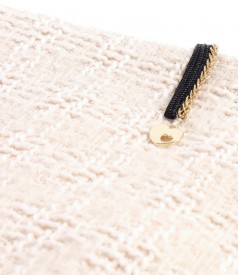 Tapered skirt made of virgin wool and alpaca