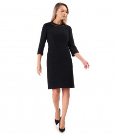 Elegant dress made of virgin wool and alpaca