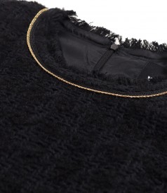 Elegant dress made of virgin wool and alpaca