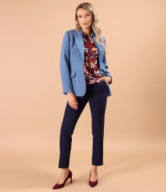 Office jacket made of elastic fabric with viscose