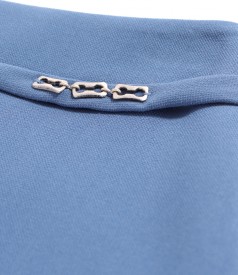 Short flared skirt made of elastic fabric with viscose