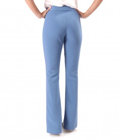 Flared pants made of elastic fabric with viscose