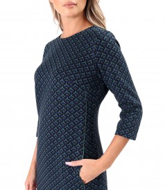 Elegant dress made of thick elastic jersey