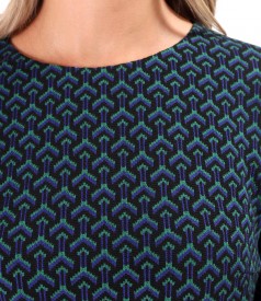 Elegant dress made of thick elastic jersey