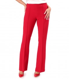 Flared pants made of elastic fabric with viscose