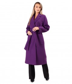 Midi overcoat made of thick fabric