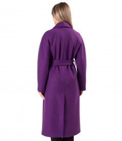 Midi overcoat made of thick fabric
