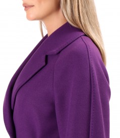 Midi overcoat made of thick fabric