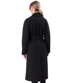 Midi overcoat made of thick fabric