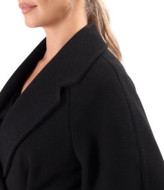 Midi overcoat made of thick fabric