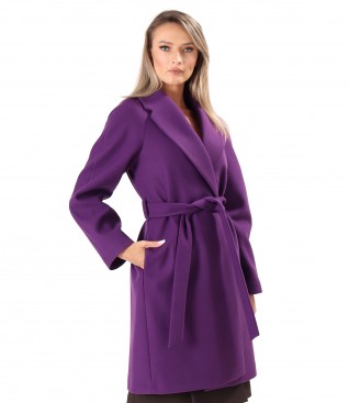 Overcoat made of thick fabric