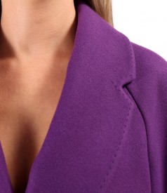 Overcoat made of thick fabric