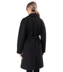 Overcoat made of thick fabric with wool
